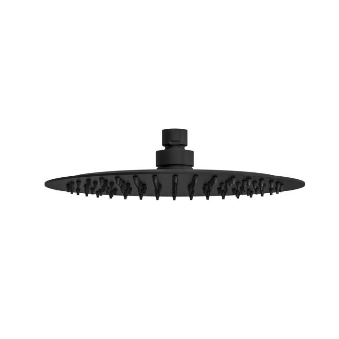Ultra Slim Shower Head Round Matt Black Finish