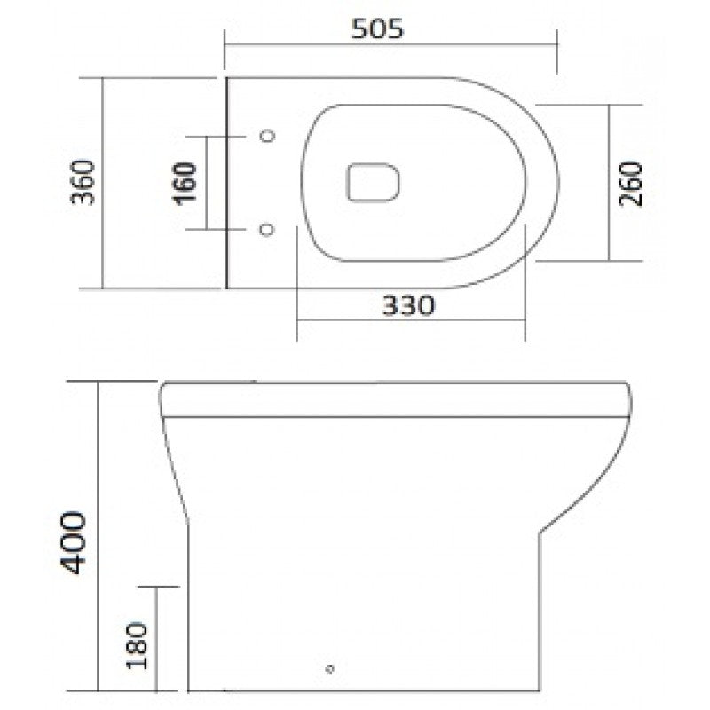 Flex Short Projection Back to Wall WC pan