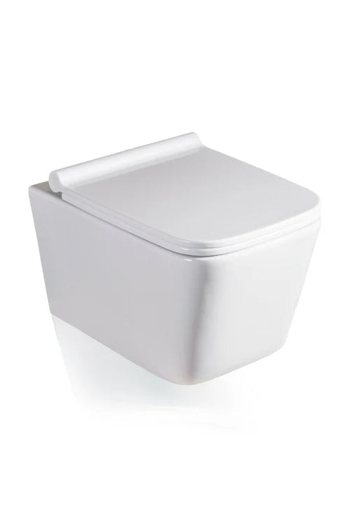 Geberit Duofix UP320 WC Frame Rimless Wall Hung Toilet Pan with Soft Close Seat