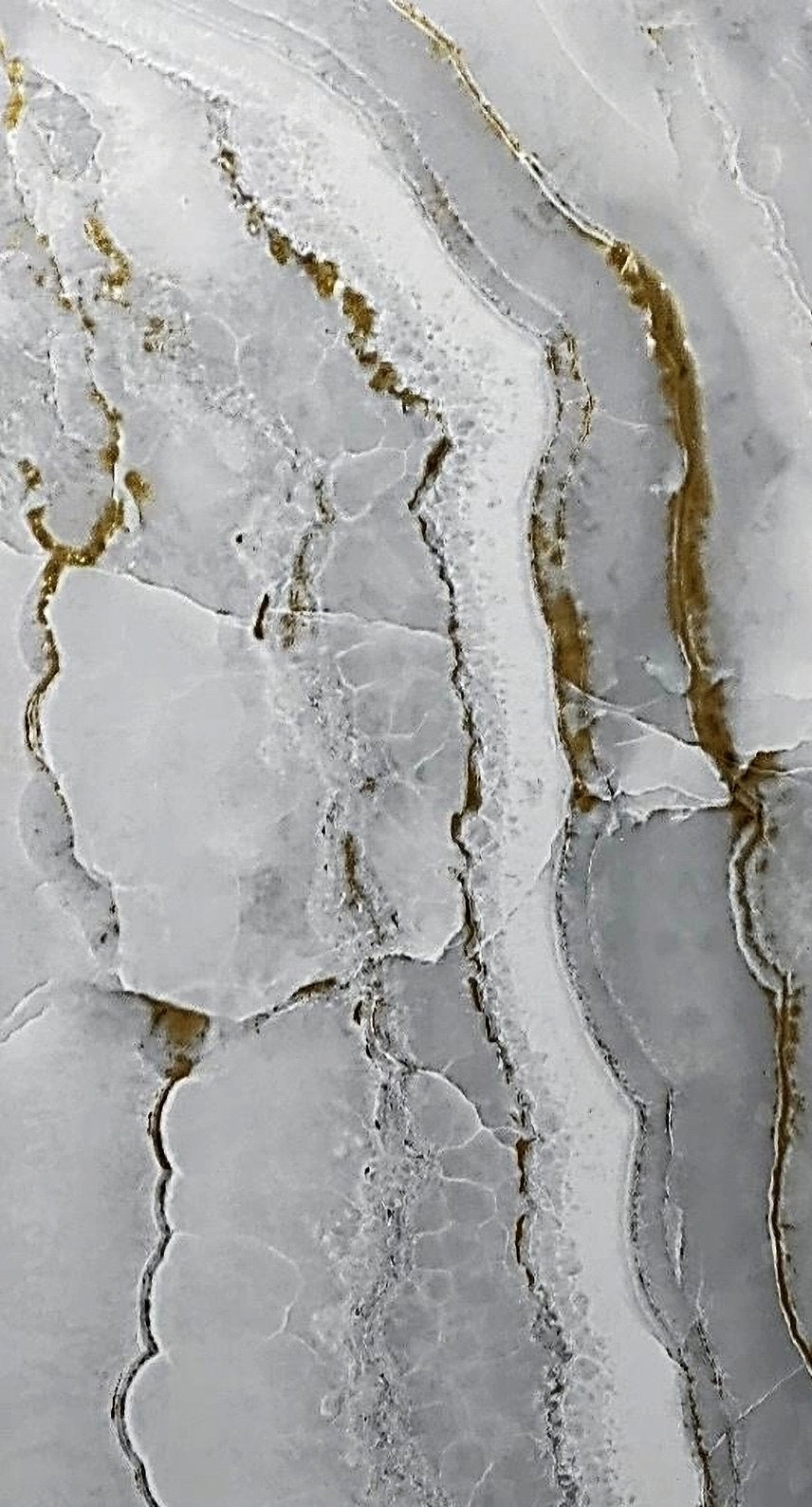 Waterproof Wall PVC Panel Gold Grey Marble Matt