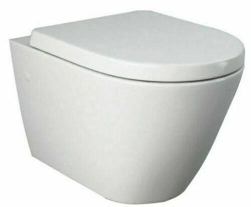 Grohe 0.82M Concealed Cistern WC Frame RAK Ceramics Rimless Wall Hung Toilet Pan
