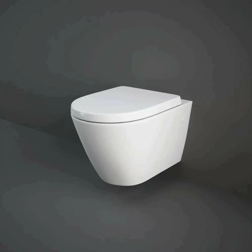 Grohe 0.82M Concealed Cistern WC Frame RAK Ceramics Rimless Wall Hung Toilet Pan