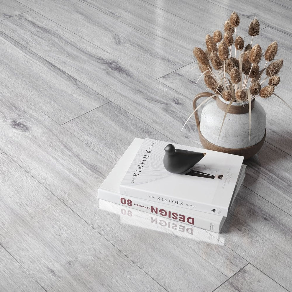 Timber Glacier 8mm High Gloss Laminate Flooring