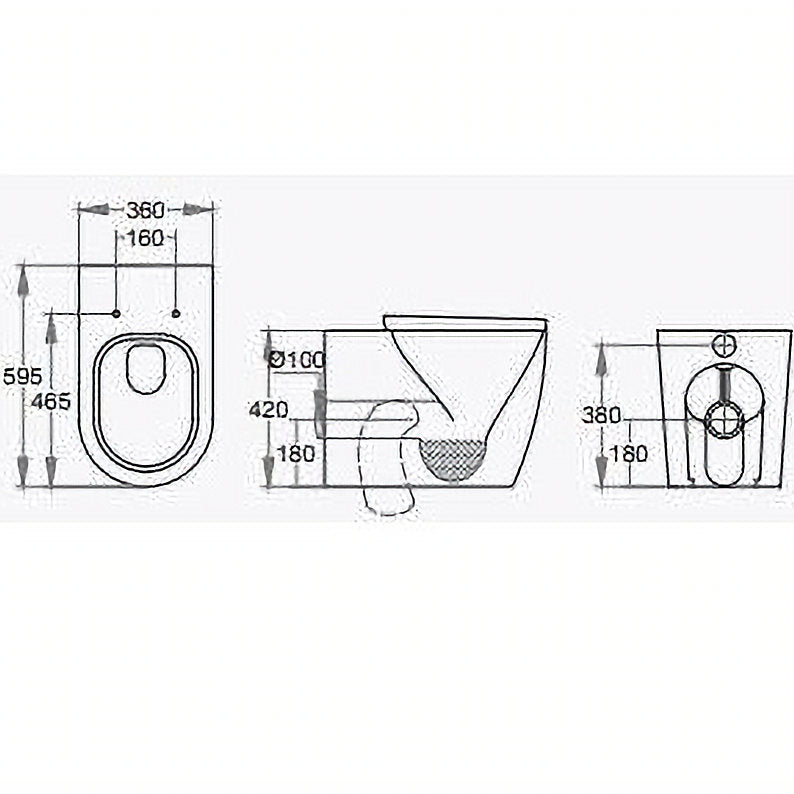 Globe Back to Wall Round Toilet Pan