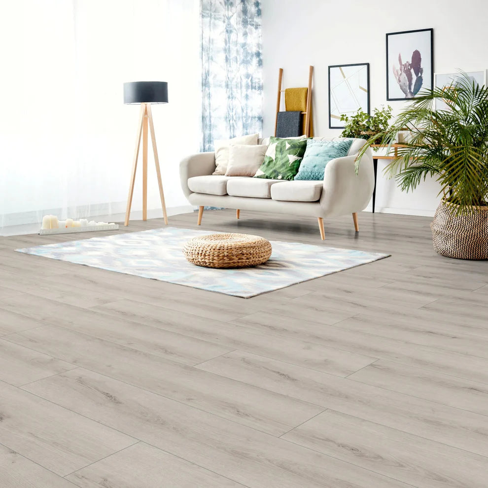 Grand Oak Grey - 8mm Water-Resistant Laminate Flooring