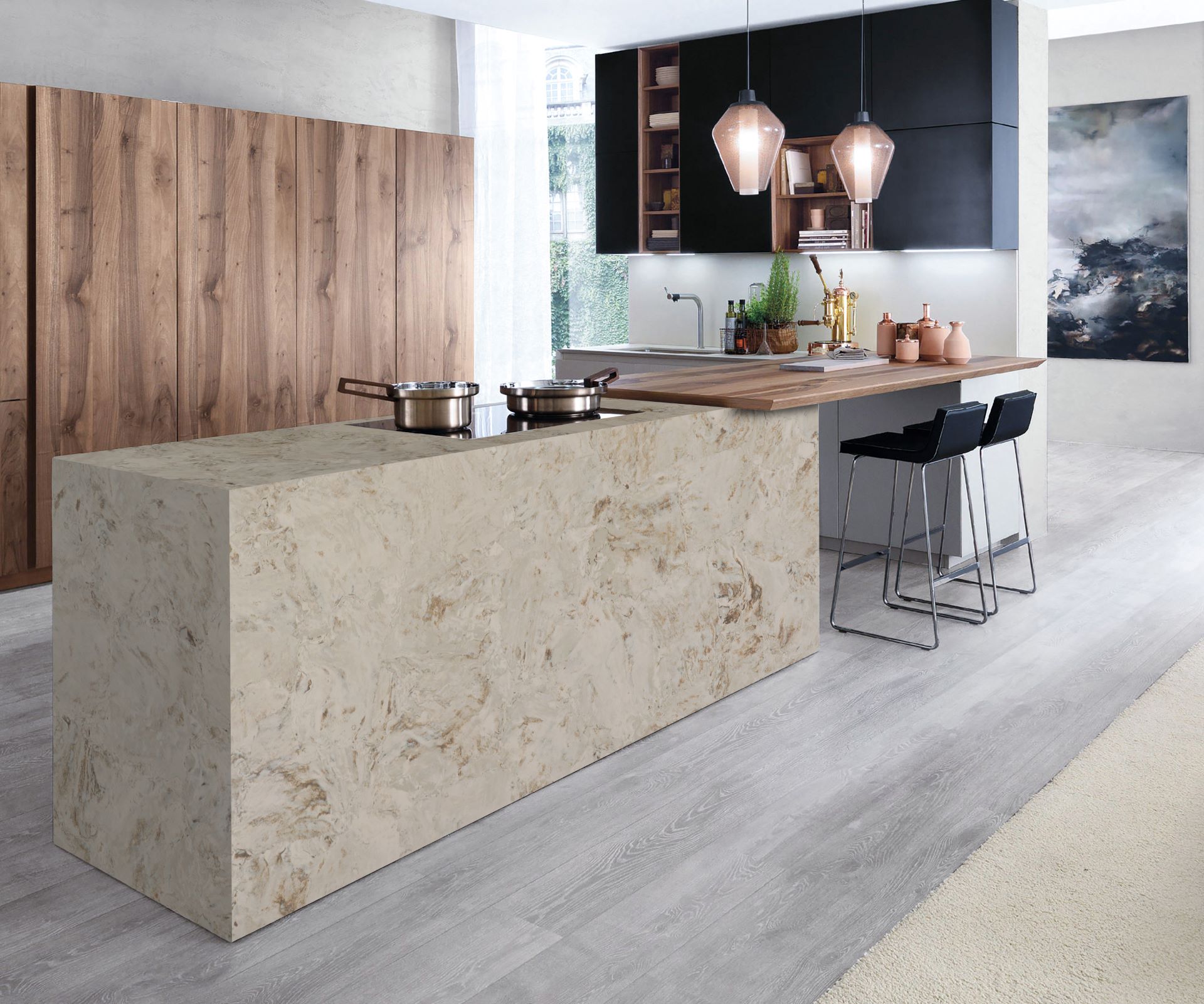 Kavala Brown Quartz Worktop