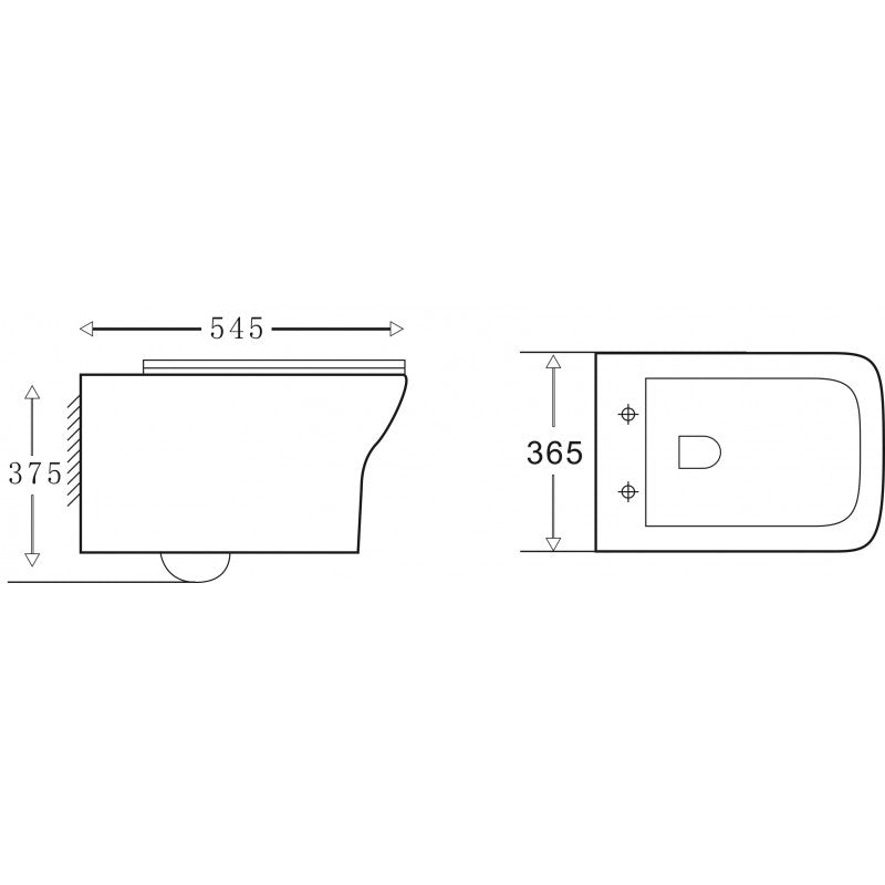 Impression Rimless Wall Hung WC Pan