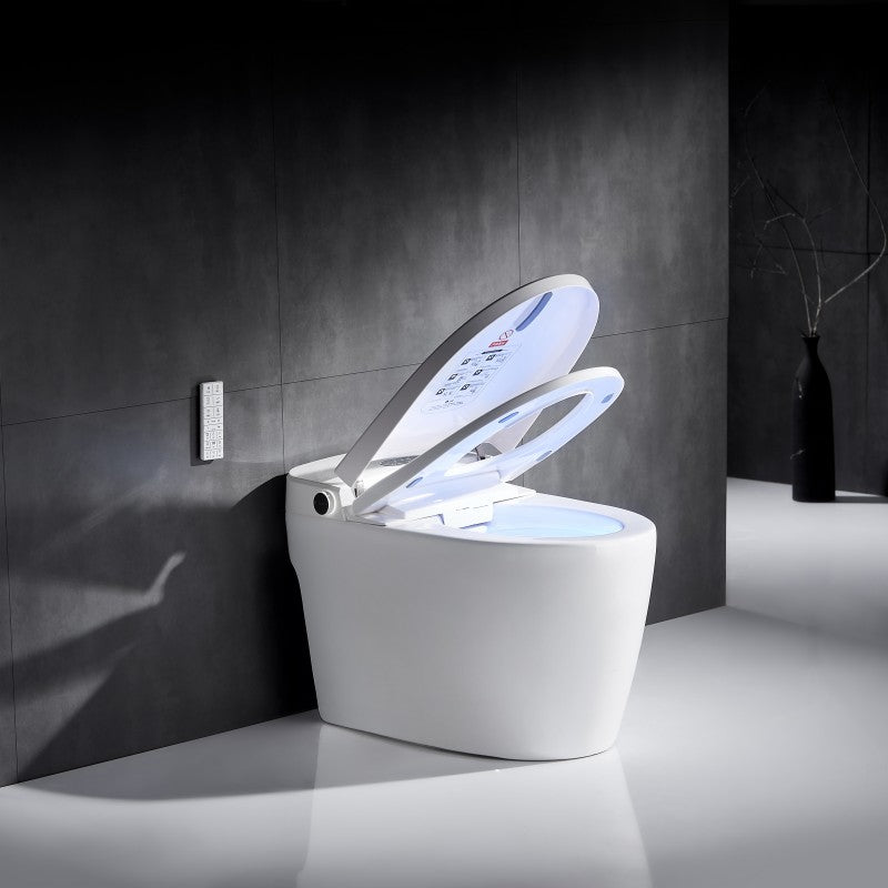 Intelligent Tankless Rimless BTW Pan Temperature Controlled with Bidet