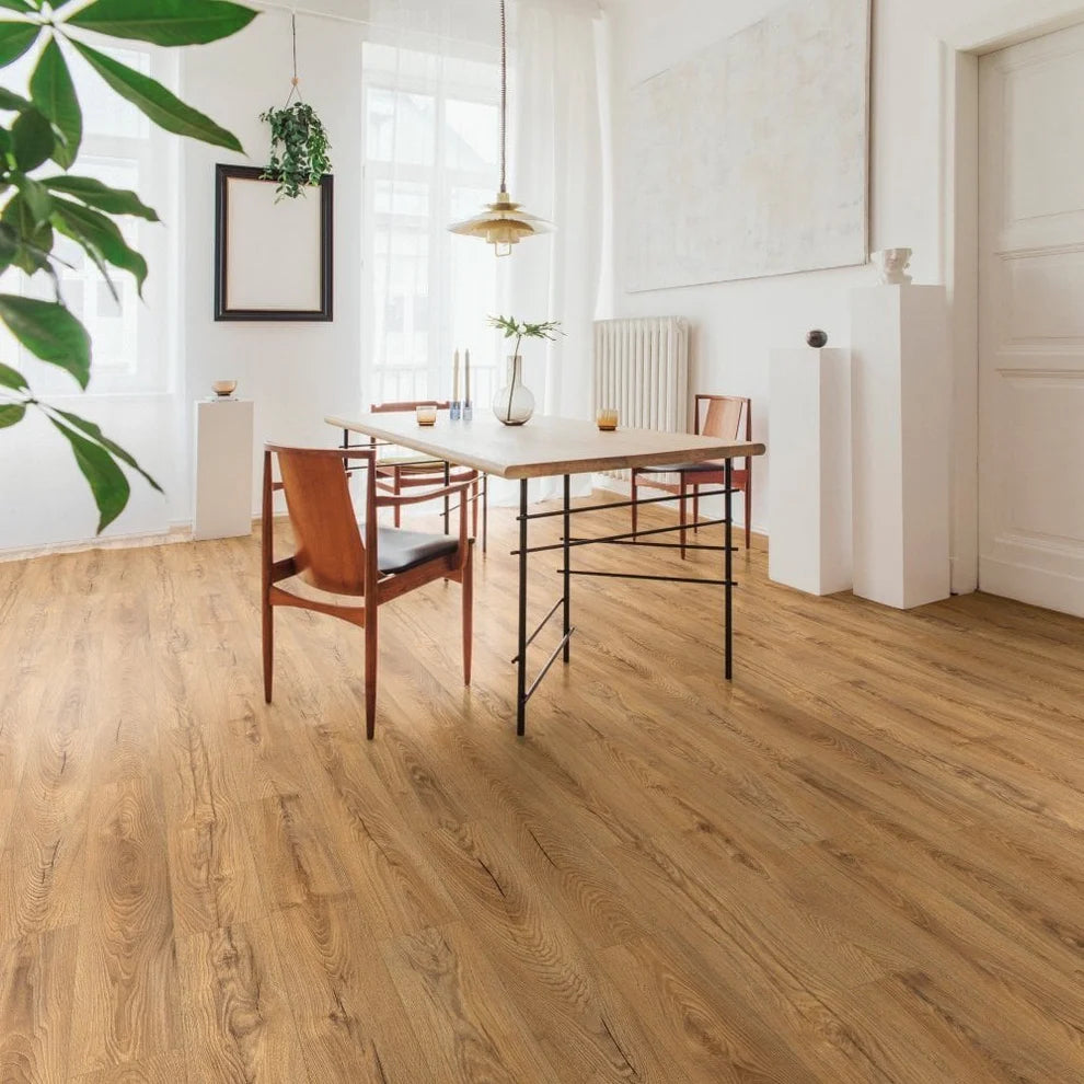 Tamarack Ginger Brown - 10mm Handscraped Moisture Resistant Laminate Flooring