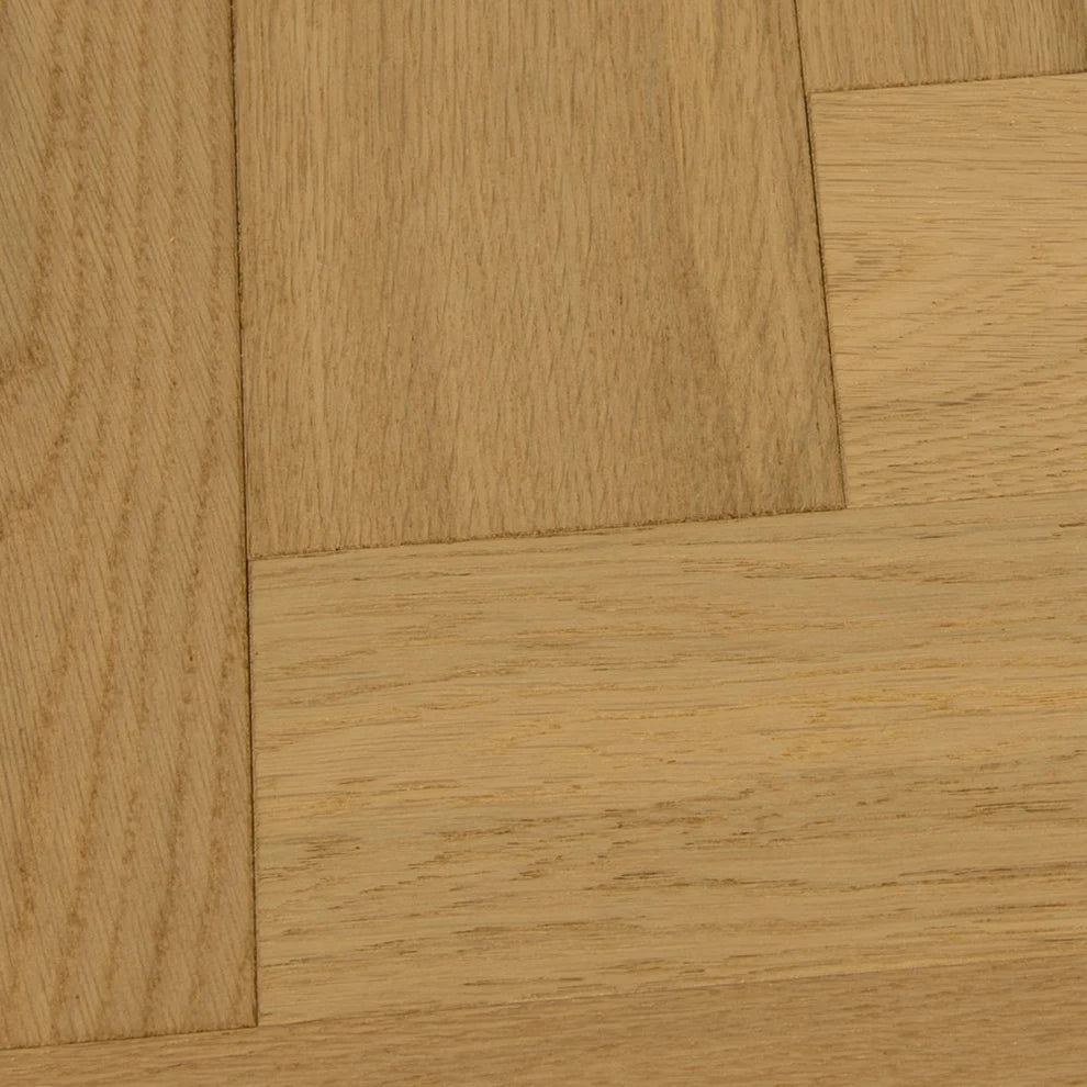 Invisible Light Brushed Oak - Herringbone 14mm Matt Lacquered Engineered Real Wood Flooring