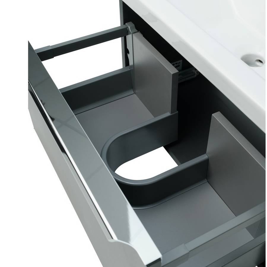 Kore 800mm Wall Mounted Drawer Unit & Ceramic Basin - Sonoma Oak