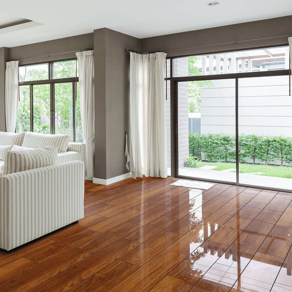 Timber Chestnut - 8mm High Gloss Laminate Flooring