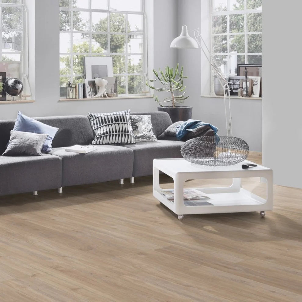 Khaki Oak - 8mm Embossed Laminate Flooring