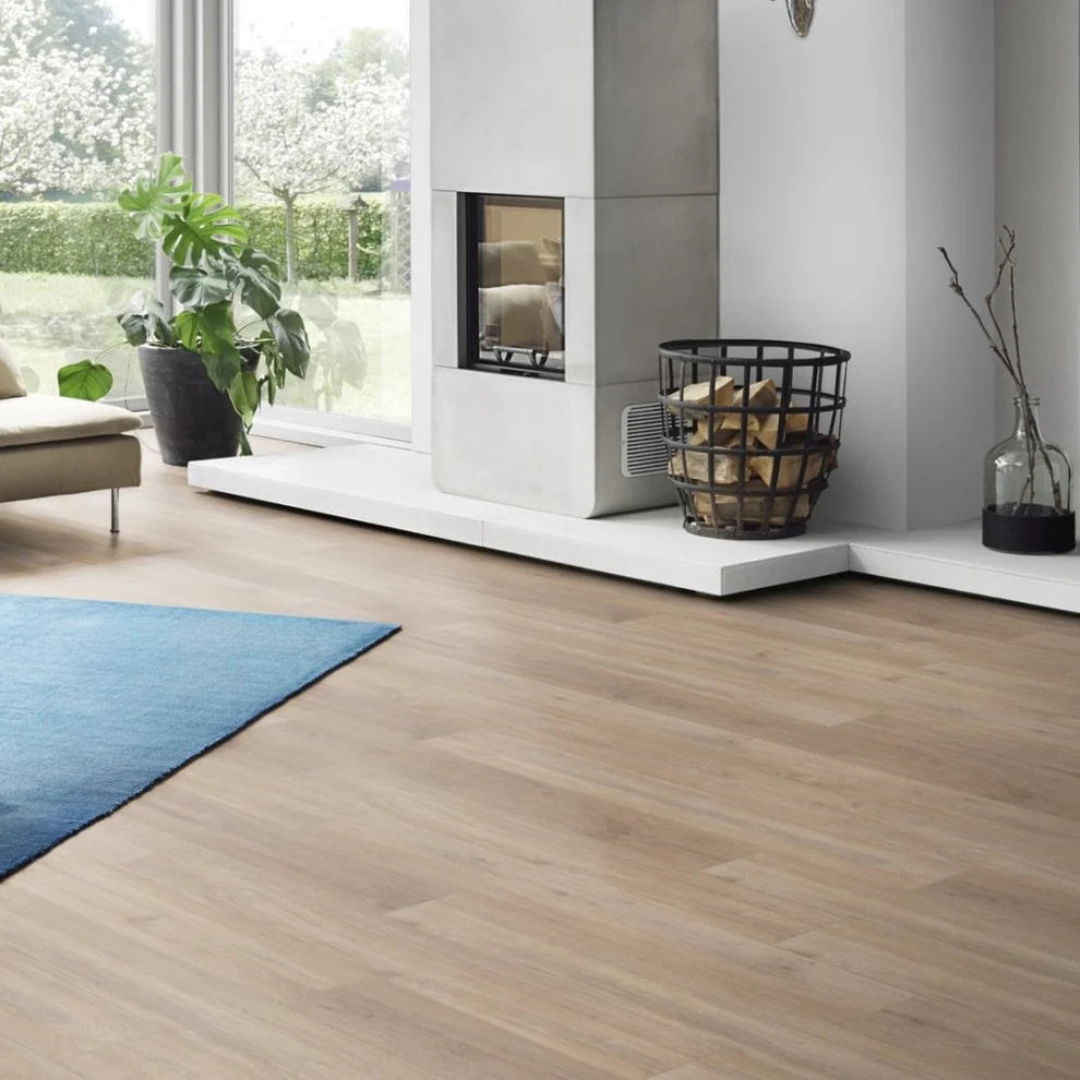 Khaki Oak - 8mm Embossed Laminate Flooring