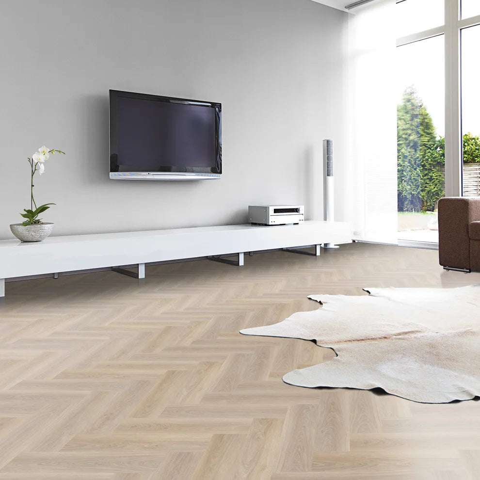Lakeside Oak - SPC Herringbone 5.5mm Rigid Core Vinyl Flooring