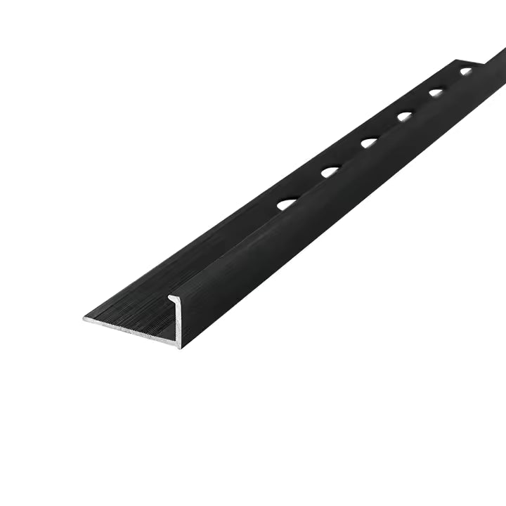 Matt Black Straight Edge Tile Trims