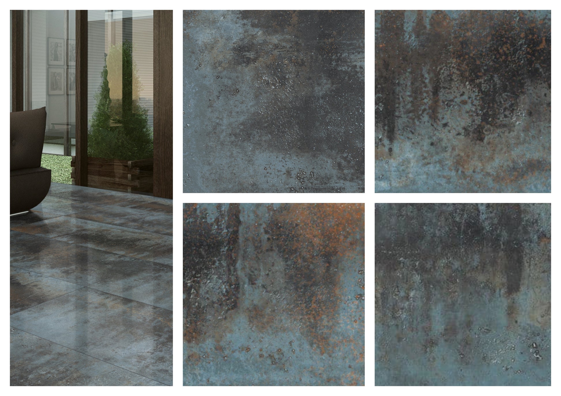 Metallo Lux Blue 60x60