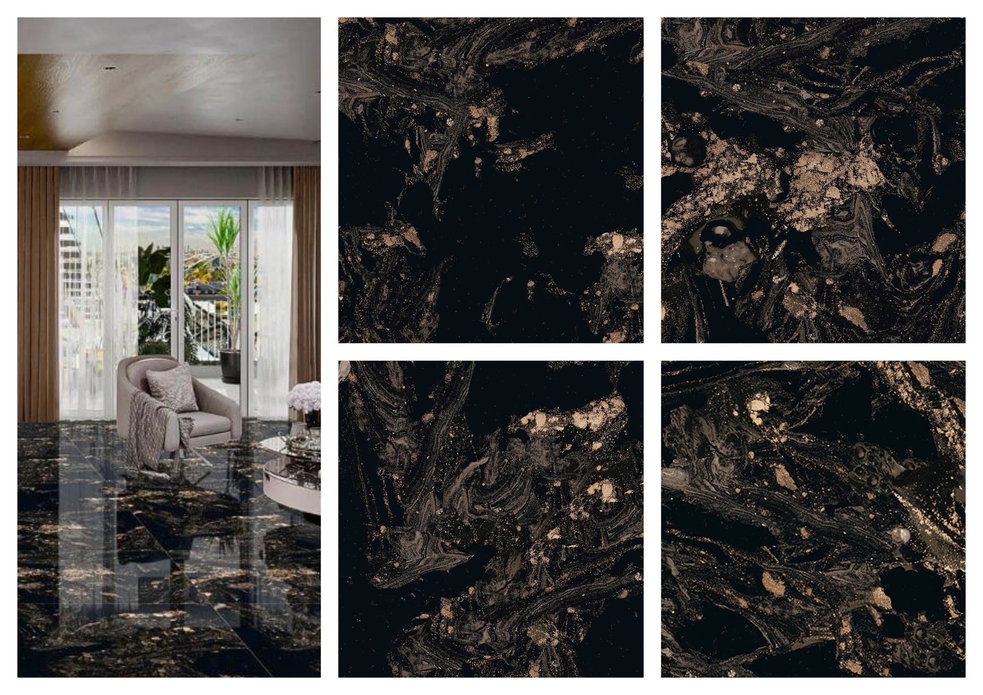 Magnifique Black 60x60