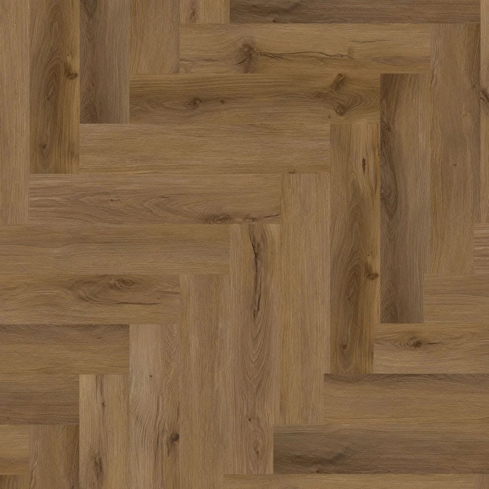 Maple Ridge Oak - Herringbone LVT 5mm Anti-Microbial UV Coated Rigid Core Vinyl Flooring