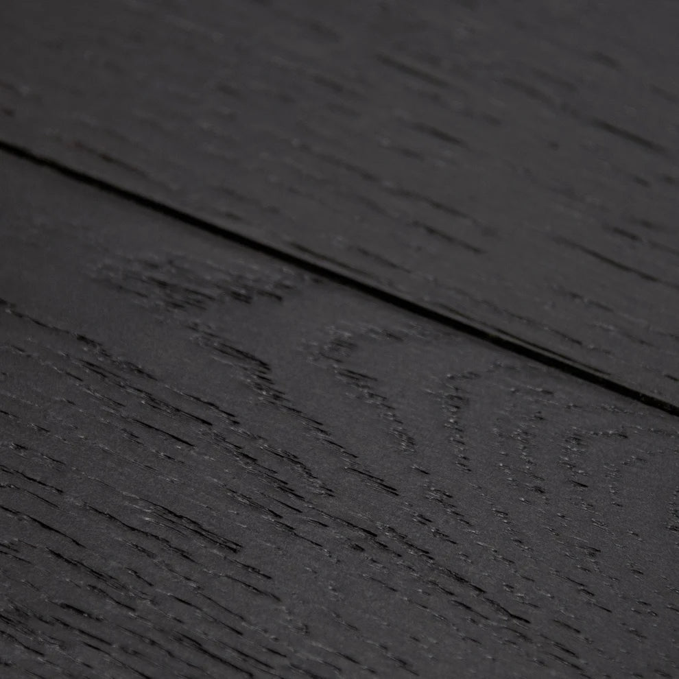 Midnight Black Oak - Herringbone Parquet 14mm Matt UV lacquer Engineered Real Wood Flooring