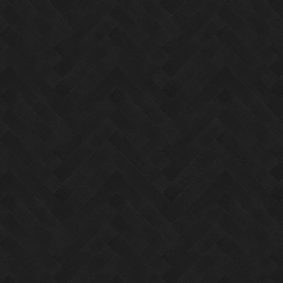 Midnight Black Oak - Herringbone Parquet 14mm Matt UV lacquer Engineered Real Wood Flooring