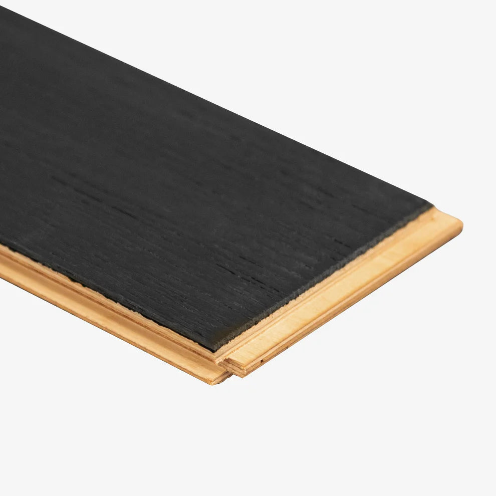 Midnight Black Oak - Herringbone Parquet 14mm Matt UV lacquer Engineered Real Wood Flooring