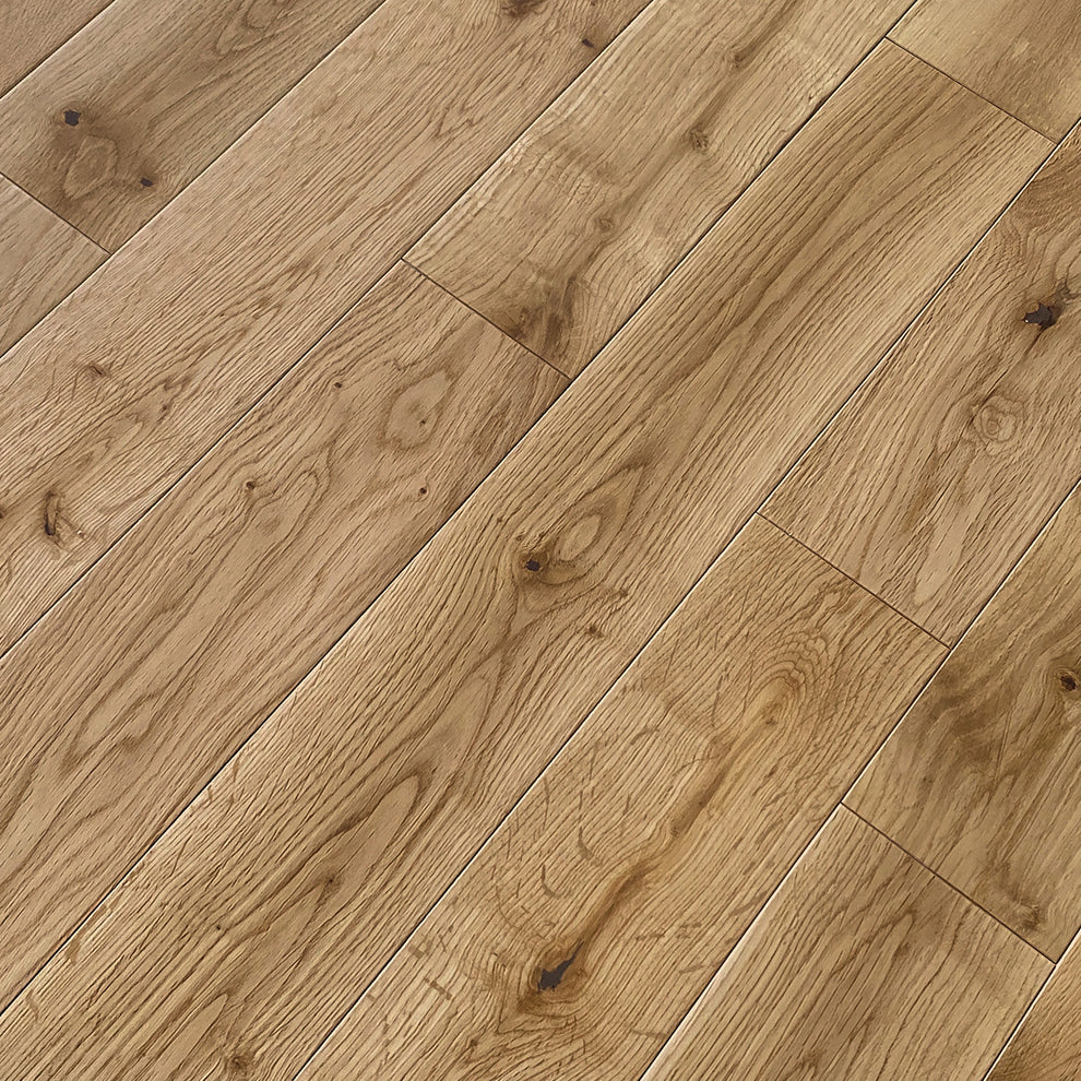 Natural Oak - 12mm UV Lacquered Engineered Real Wood Flooring