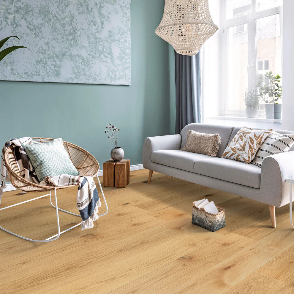 Natural Oak -  Light Brushed 5G Click Engineered Real Wood Flooring