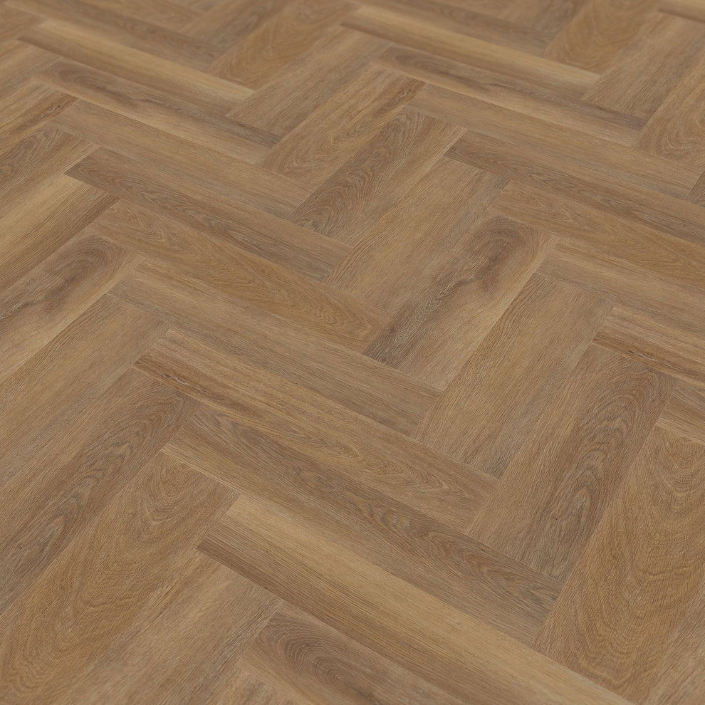 Natural Oak - SPC Herringbone 5.5mm Rigid Core Vinyl Flooring