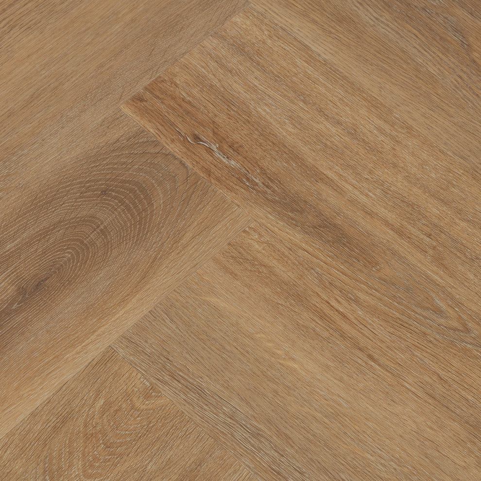 Natural Oak - SPC Herringbone 5.5mm Rigid Core Vinyl Flooring
