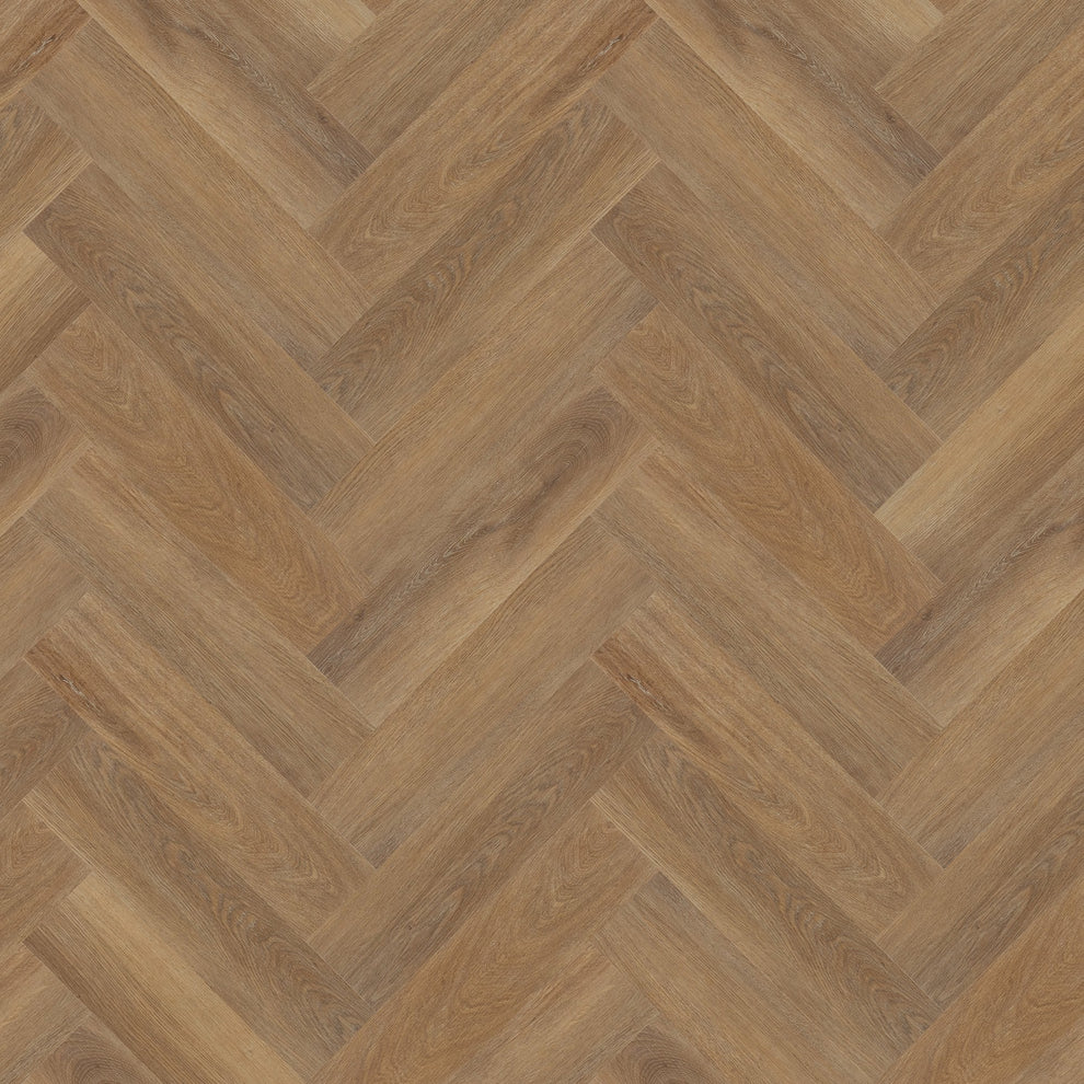 Natural Oak - SPC Herringbone 5.5mm Rigid Core Vinyl Flooring