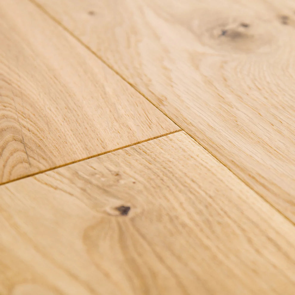 Natural Oak - Premium Click 14mm Matt brushed UV lacquer Engineered Real Wood Flooring