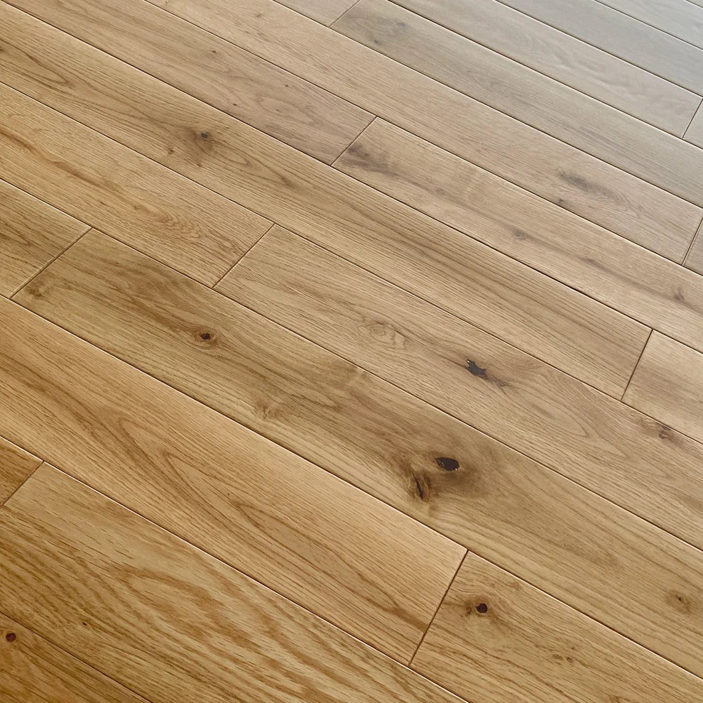 Natural Oak - 14mm Super-Wide UV Lacquered Engineered Real Wood Flooring