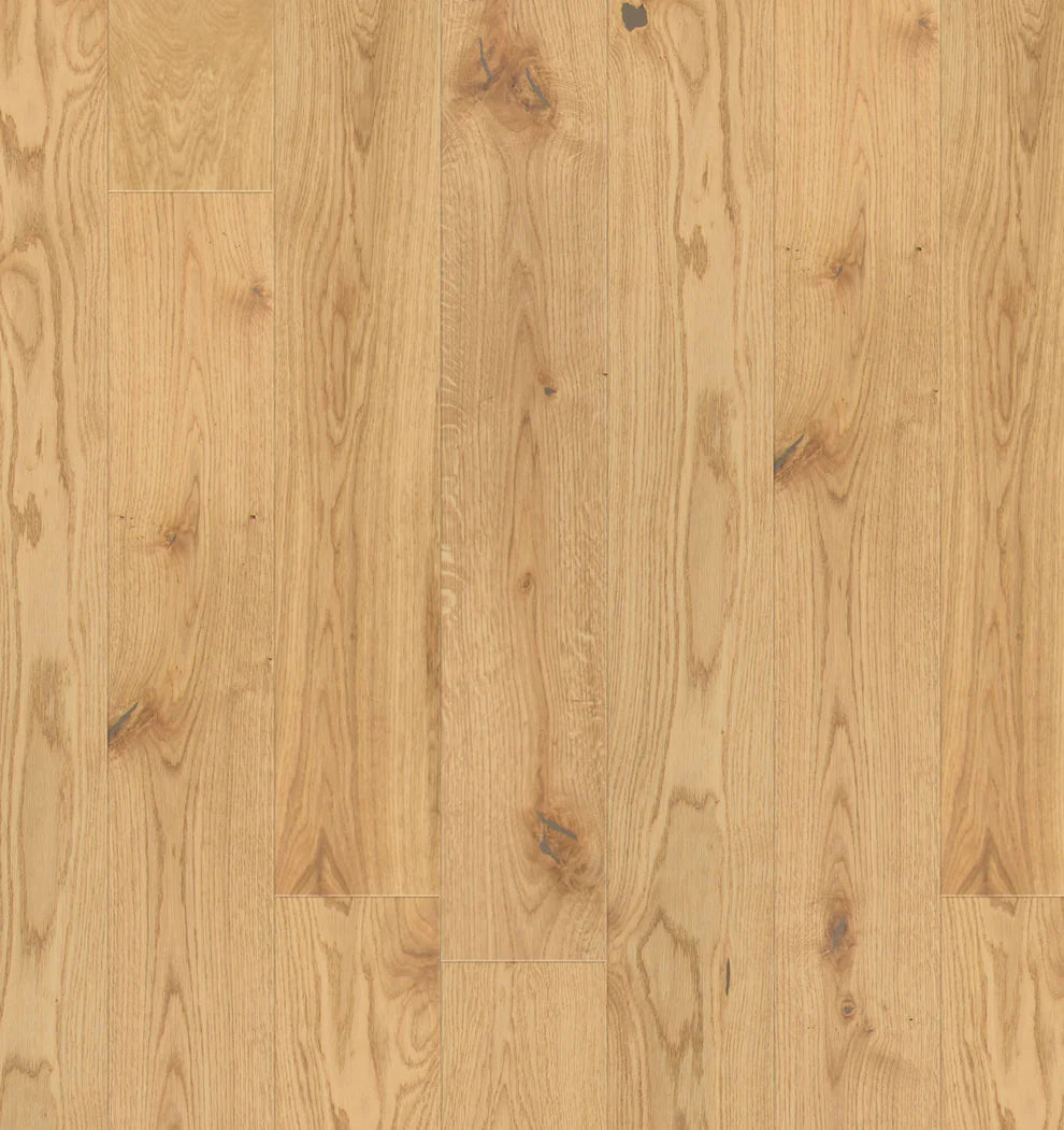 Natural Oak - Light Brushed Engineered Real Wood Flooring