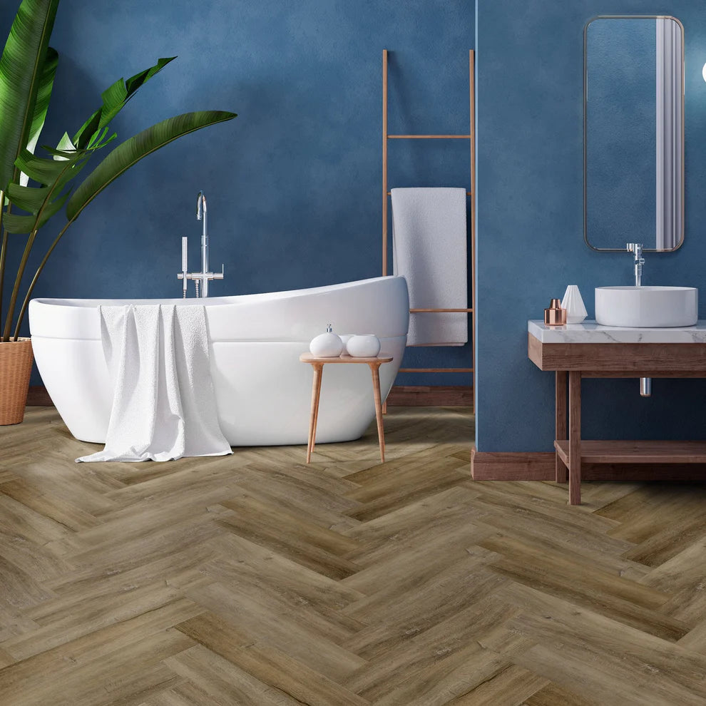 Nelson Oak - Herringbone SPC 2mm UV Coated Luxury Vinyl Flooring