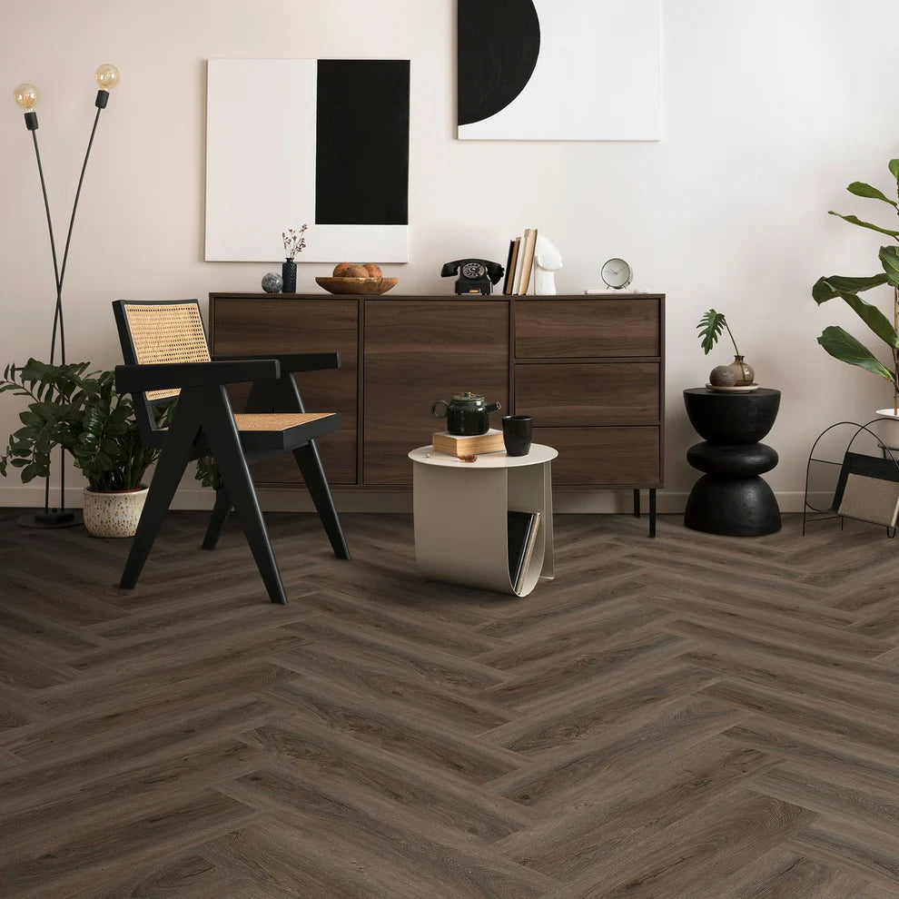 New Forest Oak - SPC Herringbone 5.5mm Rigid Core Vinyl Flooring
