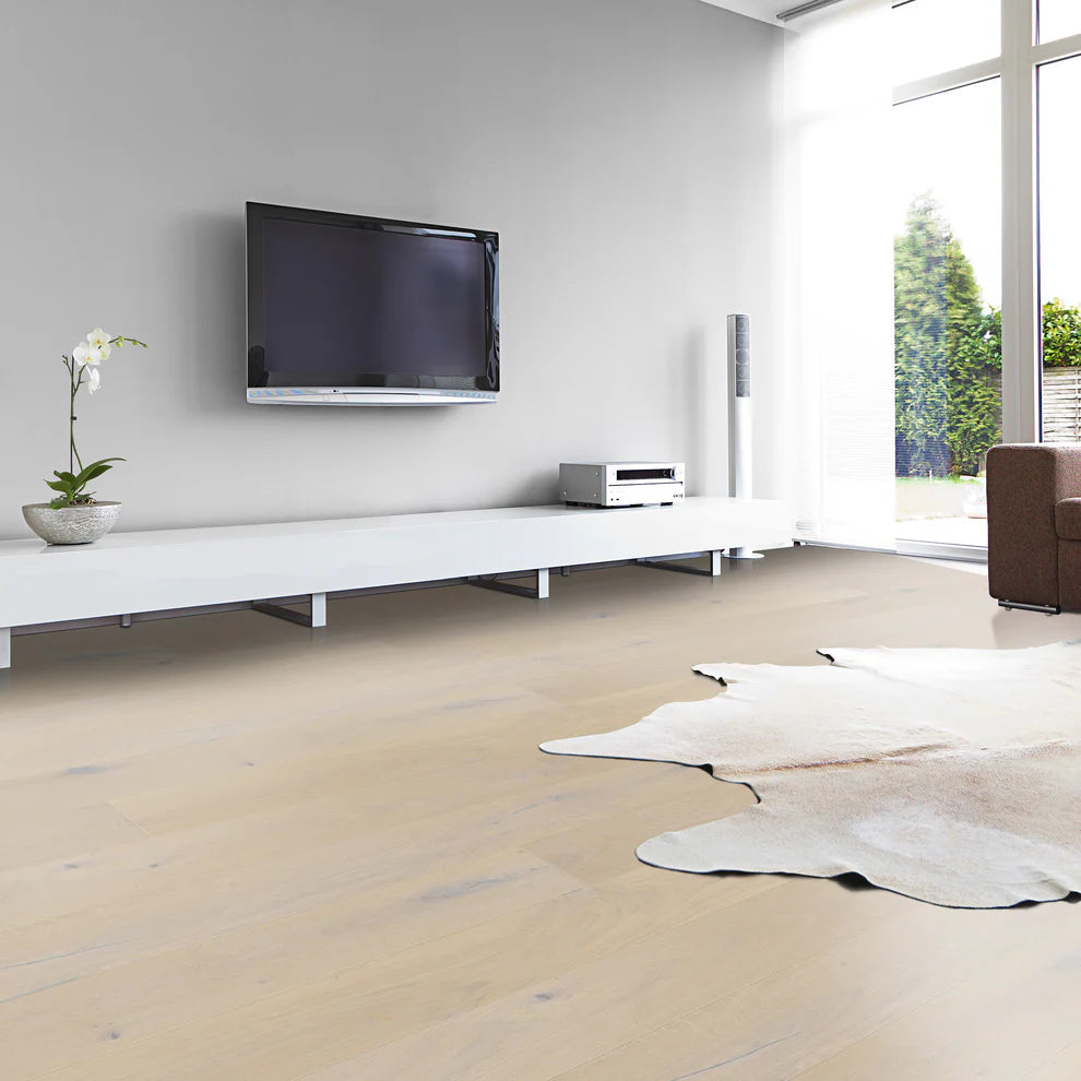 New White Oak - Light Brushed Engineered Real Wood Flooring