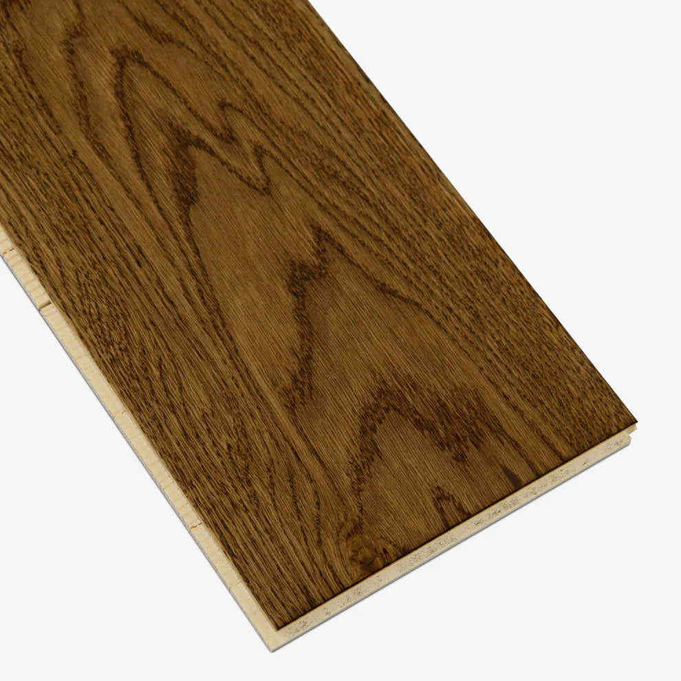 Nugat Oak - Light Brushed Engineered Real Wood Flooring