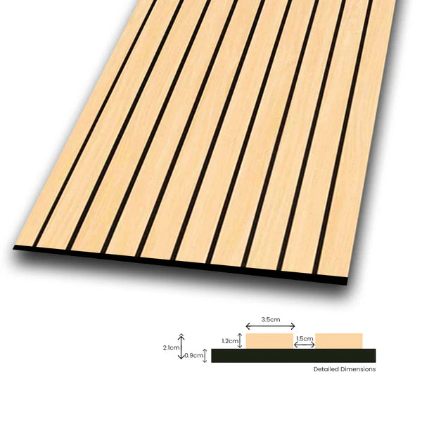 Wooden Acoustic Wall Panels 2400mmx600mm - Oak
