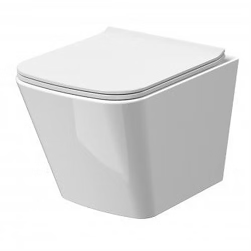 Omega Wall Hung Toilet – Square Rimless