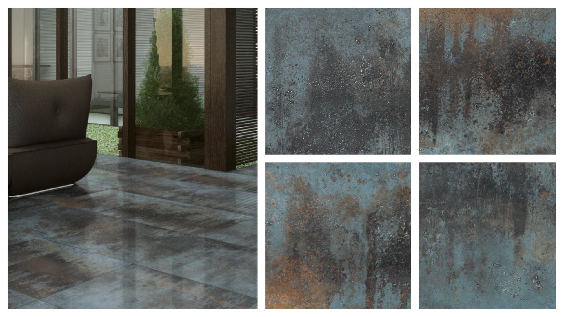 METALLO LUX BLUE 60x60
