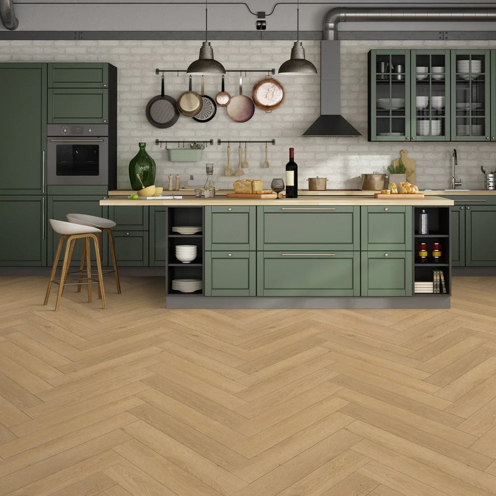 Elixir Amberwood - 12mm Laminate Herringbone Flooring