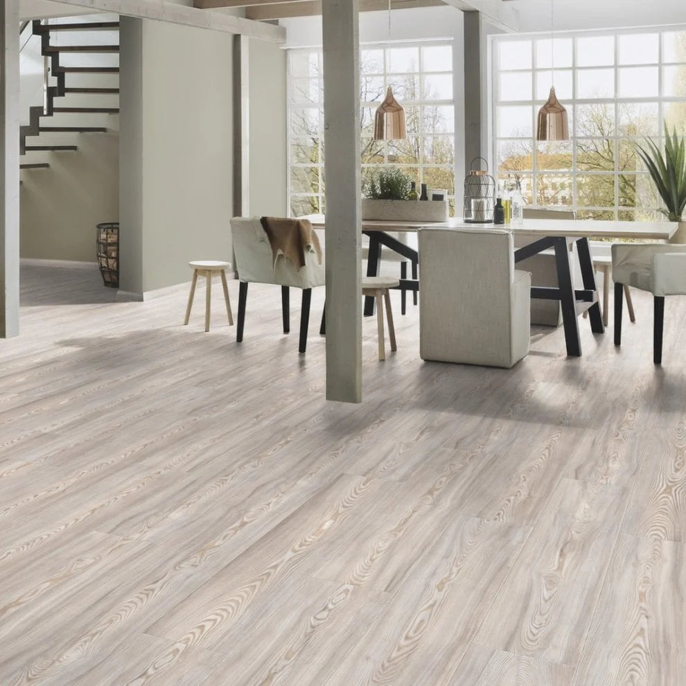Oyster White - 10mm Handscraped Laminate Flooring