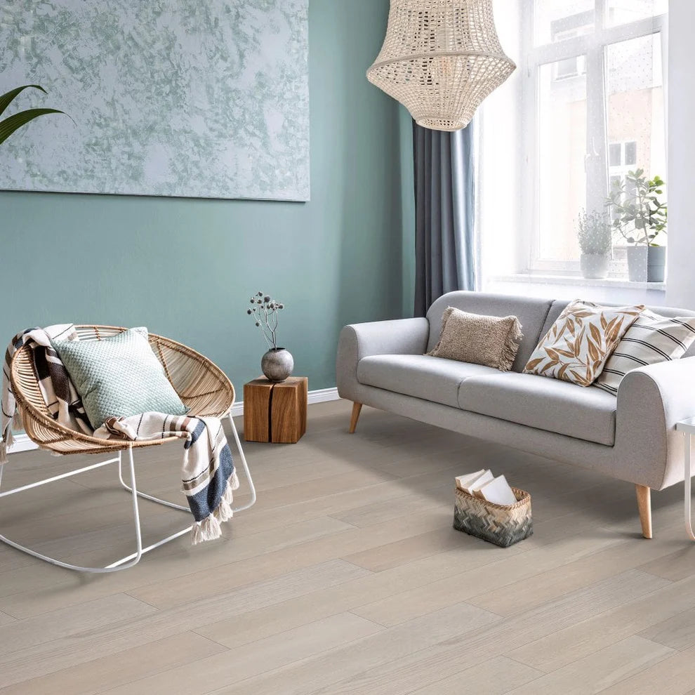 Pebble Grey Oak - 13mm Brushed Matt Lacquered Engineered Real Wood Flooring