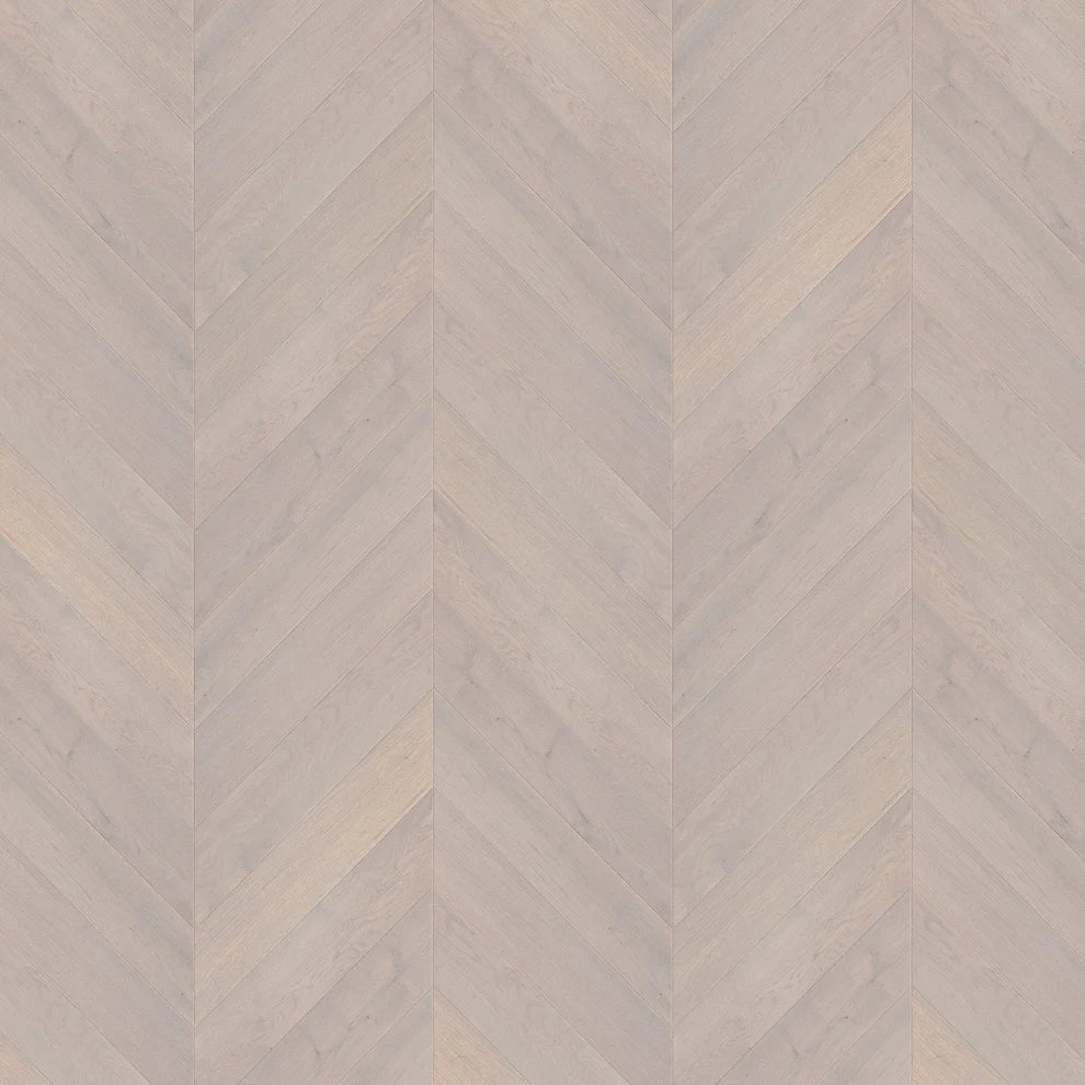 Pebble Grey - Chevron 15mm Brushed UV oil Engineered Real Wood Flooring