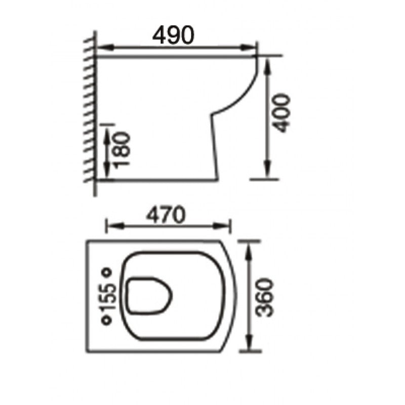 Profile Short Projection Back To Wall Pan