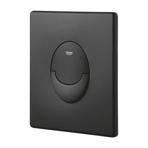 Rak Ceramics Rimless Wall Hung Toilet Pan Seat & Grohe WC Frame Matt Black Flush Plate