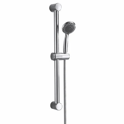 Scudo Round Slide Rail Kit With Multi-Function Handset Chrome RISERKIT002L