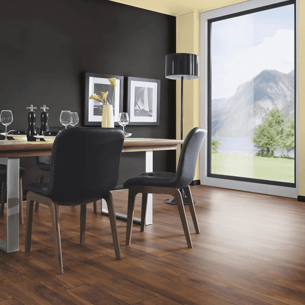 Tamarack Brown Varnish - 10mm Handscraped Moisture Resistant Laminate Flooring