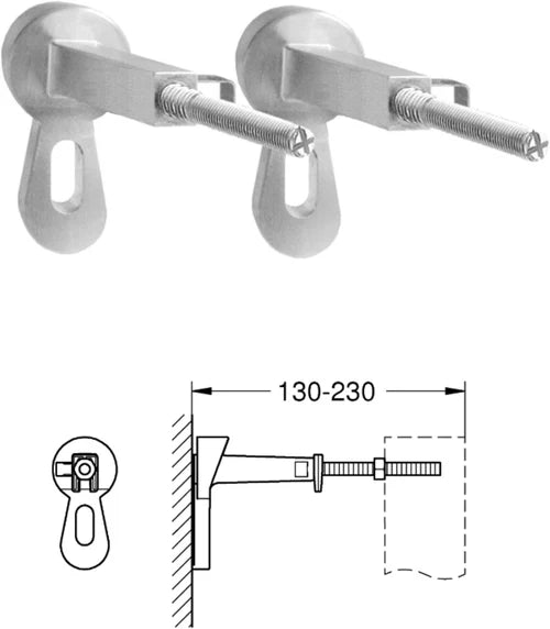 Rimless Toilet Wall Hung Pan Rak Ceramics Slim Seat & Grohe Frame Chrome Flush Plate
